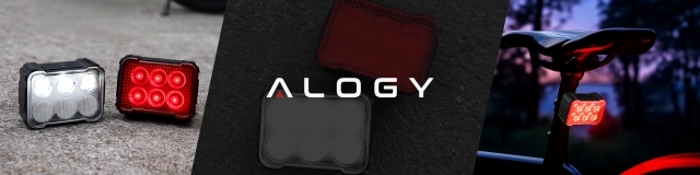 Alogy SafeRide™ LED-Fahrradlicht, wasserdichte Taschenlampe, Vorder- und Rücklicht, 2er-Pack