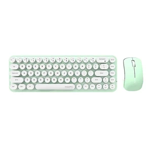 MOFII Bean 2.4G Wireless Keyboard Mouse Set (White-Green)