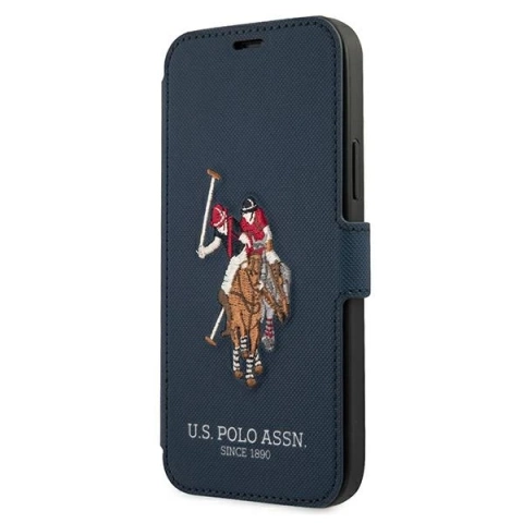 Etui na telefon US Polo Embroidery Collection book iPhone 12 Pro Max 6,7" granatowy/navy