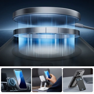 Etui ESR Classic Pro Set MagSafe iPhone 16 Pro Max Szare