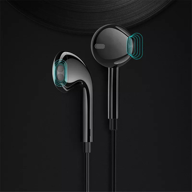 Kabelová sluchátka Vega Colors EarPods USB-C Typ C NOVÝ CHIP Černá