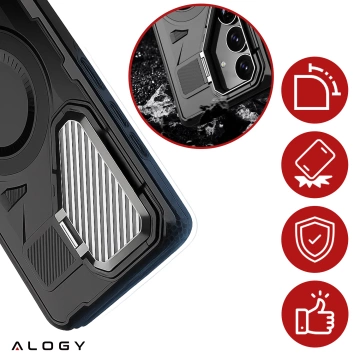 Puzdro pre Apple iPhone 16 Pro Max Alogy Anti-Shock Hybrid Case pre MagSafe Transparent