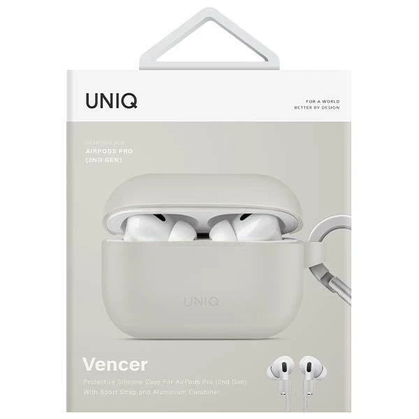 UNIQ Vencer Schutzhülle für AirPods Pro 2. Gen. Silikon grau/kreidegrau