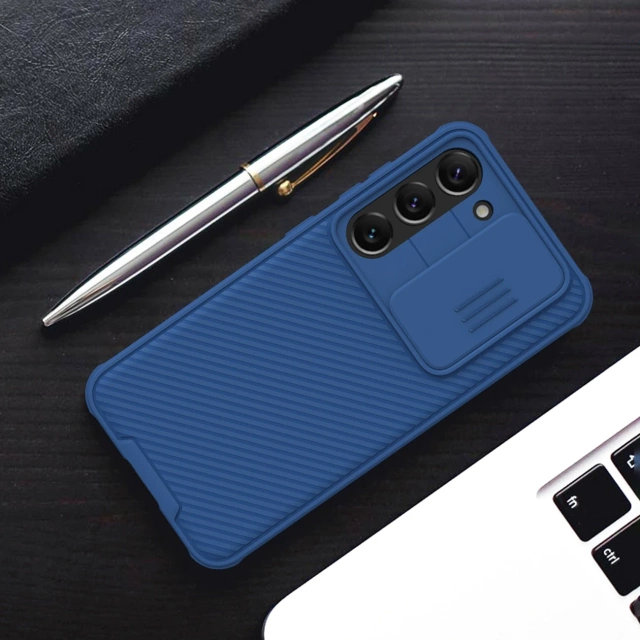Etui Nillkin CamShield Pro Case etui do Samsung Galaxy S23+ pokrowiec z osłoną na aparat niebieskie