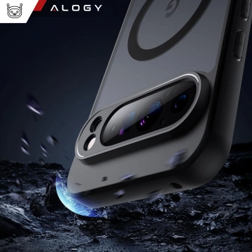 Puzdro pre Google Pixel 9 Pro Alogy MagSafe Hybrid Matte Case Zadný kryt pre MagMat Phone Matte Black