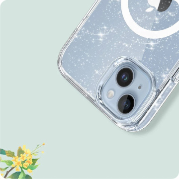 Etui ochronne Flexair Hybrid до MagSafe для Apple iPhone 15 Glitter Clear