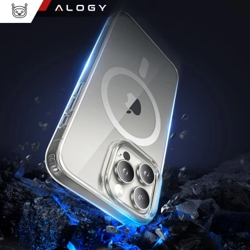 Puzdro pre Apple iPhone 16 Pro Alogy Anti-Shock Hybrid Case pre MagSafe Transparent