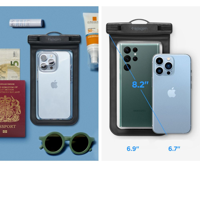 Univerzálne vodotesné puzdro pre 6,9 Spigen A601 IPX8 Black