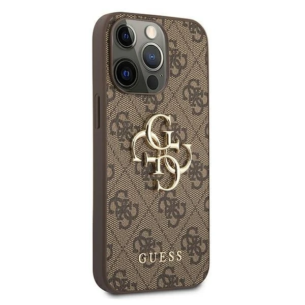 Etui Guess GUHCP13X4GMGBR für Apple iPhone 13 Pro Max 6,7" brązowy/brown hardcase 4G Big Metal Logo
