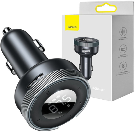 Car charger FM transmitter Baseus Enjoy Car Charger 3.4A Black