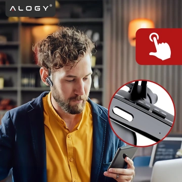 Kabelloses Headset für Bluetooth 4.0-Anrufe, Auto-Headset mit Display V8 Schwarz