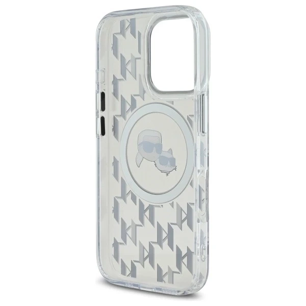 Karl Lagerfeld Case for iPhone 16 Pro Max 6.9" Clear MagSafe IML Monogram Karl