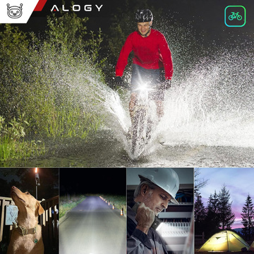Bicycle Light Front LED Front Light Bicycle Lighting Waterproof IPX5 Alogy P12 Bike Light Black