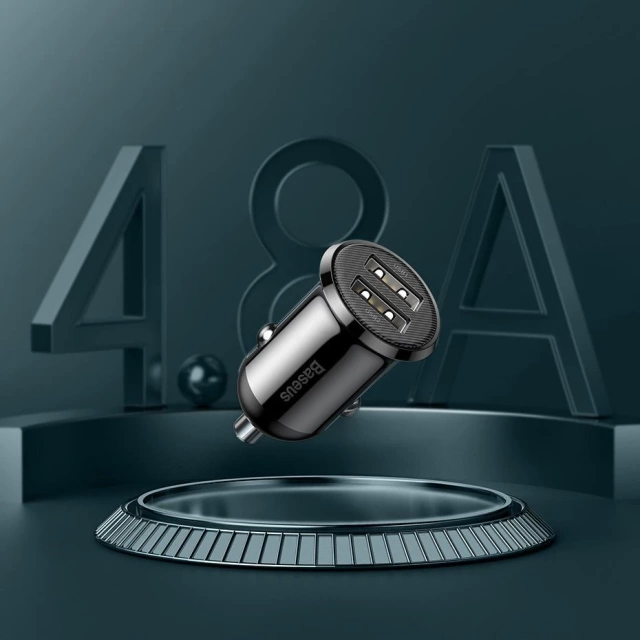Автомобільний зарядний пристрій Baseus Grain Pro 2x USB 4.8 A білий (CCALLP-02)