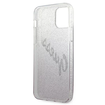 Guess GUHCP12SPCUGLSPI iPhone 12 mini 5,4" różowy/růžový pevný obal Glitter Gradient Script