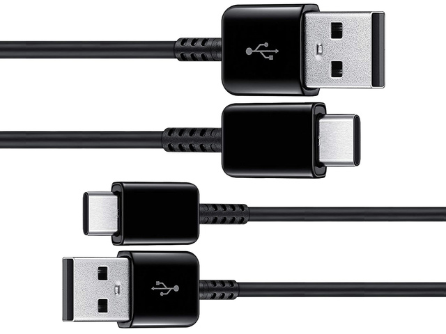 2x Оригінальний кабель Samsung USB type C EP-DG930MBEGWW 1,5 м чорний