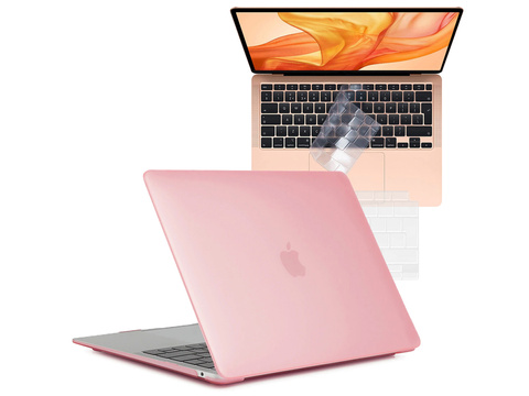 Alogy Hard Case Matt for Apple MacBook Air 13 M1 2021 Pink Keyboard Overlay
