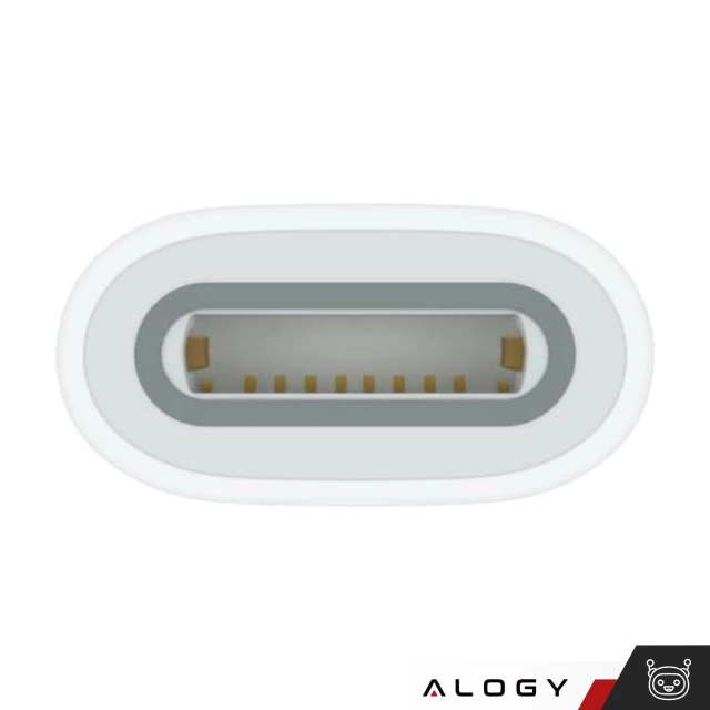 Alogy Pencil Charger Adapter for Lightning Stylus - Lightning to Apple Pen Cable Charging Adapter White