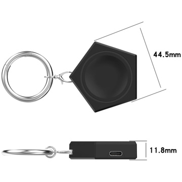 Nabíječka klíčenky pro hodinky Samsung Galaxy Watch magnetická indukce 2,5 W s přívěskem klíčenka černá