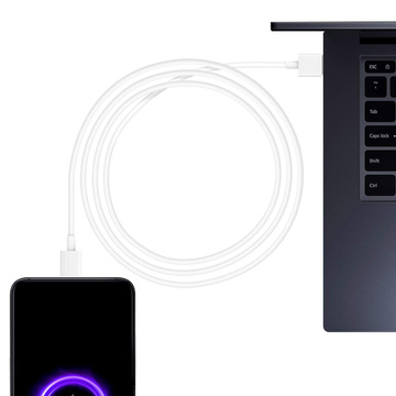 Xiaomi originální kabel USB - USB-C typ C silný rychlý 120W PD 6A 1M drát Bílý