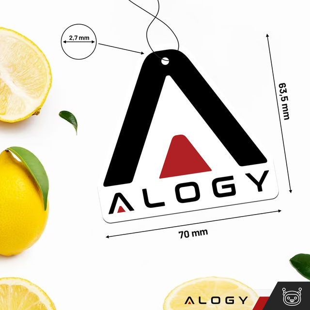 Prívesok vône do auta, vôňa do auta, osviežovač vzduchu do auta Alogy Lemon