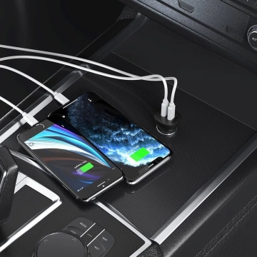 Choetech autonabíjačka 2x USB Type C Quick Charge Power Delivery 40W FCP AFC čierna (TC0008)