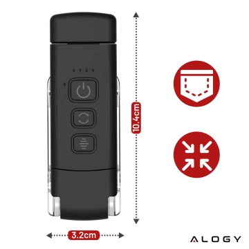 Alogy Clip Lamp LED čítacia lampa s nabíjateľnou sponou na knihy, čierna