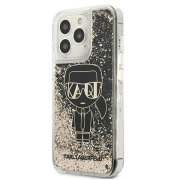 Karl Lagerfeld protective phone case KLHCP13LLGGKBK for Apple iPhone 13 Pro / 13 6.1" black/black hardcase Liquid Glitter Gatsby