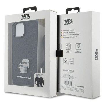 Etui Karl Lagerfeld KLHCP15MSAKCPSK do iPhone 15 Plus 6.7" hardcase czarny/black Crossbody Saffiano Metal Pin Karl