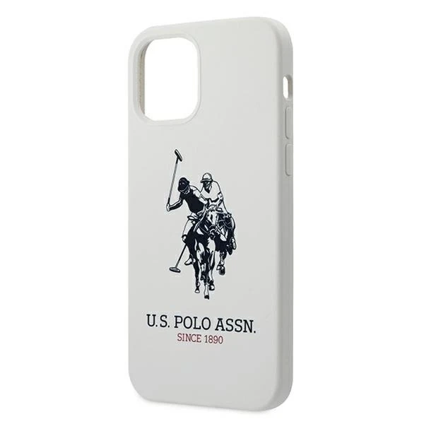 US Polo silikonová kolekce iPhone 12/12 Pro 6,1" pouzdro na telefon bílá/bílá