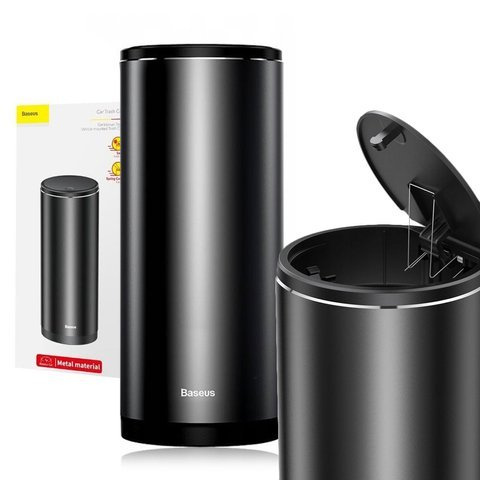 Basues Autoodpadkový koš 500ml mini odpadkový koš na auto s víkem
