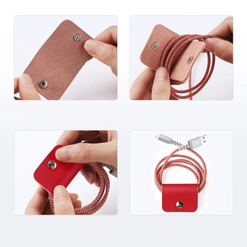 Dux Ducis Hivo leather case with a flap cover made of genuine leather wallet for cards and documents iPhone 14 Pro Max red