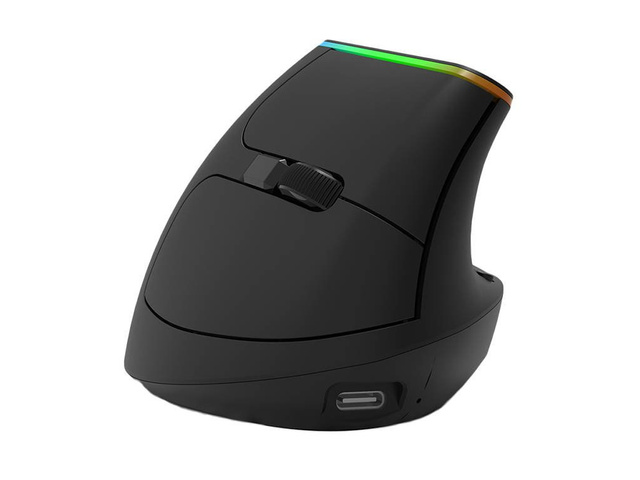 Kabellose vertikale Maus Delux M618DB BT / 2.4G 4000DPI RGB