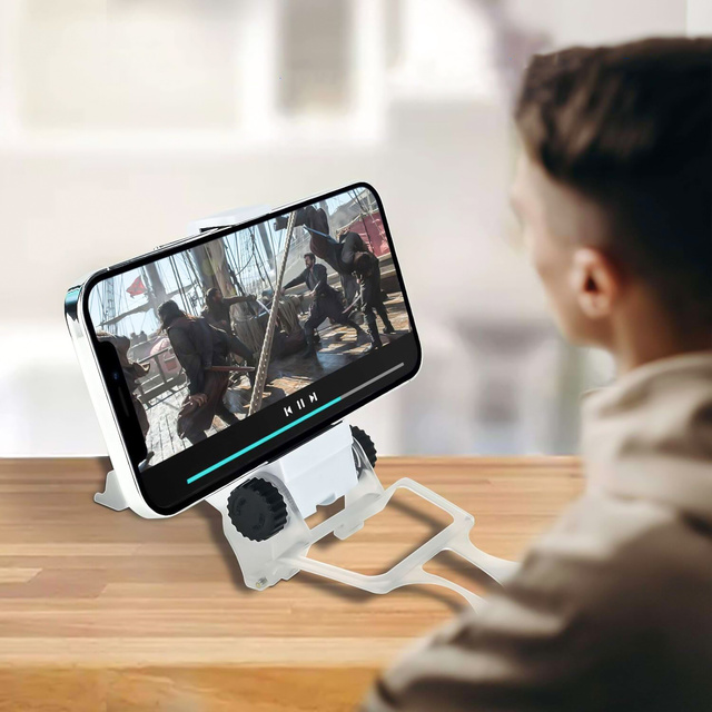 Držiak telefónu pre Gamepad pre Sony PlayStation 5 PS5 DualSense Clip mount White