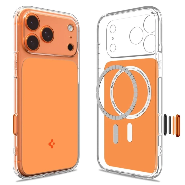 Etui Ochronne do iPhone 17 Pro Max Spigen Ultra Hybrid ”T” Mag Glossy Orange