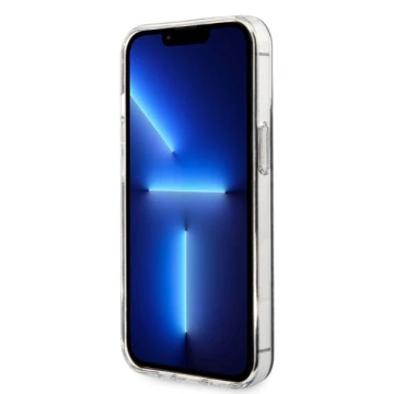 Zestaw Guess GUBPP13LH4EACSK Case Charger iPhone 13 Pro čierne/čierne pevné puzdro 4G MagSafe Print