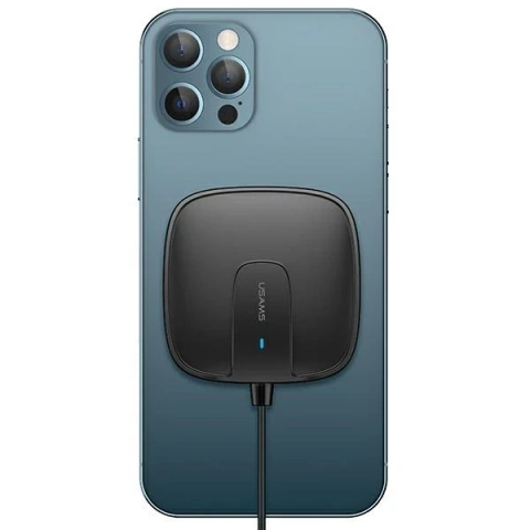 USAMS Indukční nabíječka US-CD159 magnetická W1 15W Extra tenký iPhone řady 12 černá/černá CD159DZ01