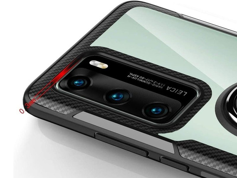 Etui Alogy Ring Holder Clear Armor für Huawei P40 schwarz