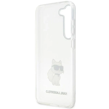 Ochranné pouzdro na telefon Karl Lagerfeld KLHCS23MHNCHTCT pro Samsung Galaxy S23 Plus S916 průhledné pevné pouzdro Ikonik Choupette