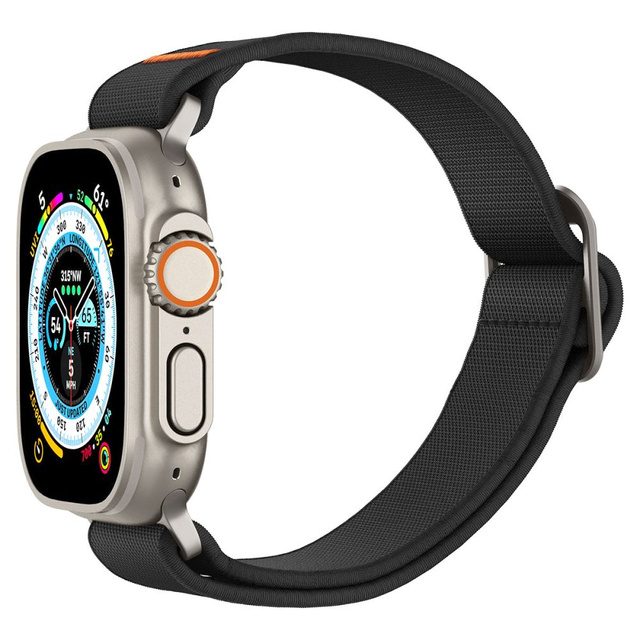 Pasek Spigen Fit Lite Ultra до Apple Watch 4 / 5 / 6 / 7 / 8 / se / ultra (42 / 44 / 45 / 49 мм) Чорний