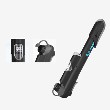 Ručná cyklistická pumpa Alogy Bike Pump s tlakomerom vzduchu Black