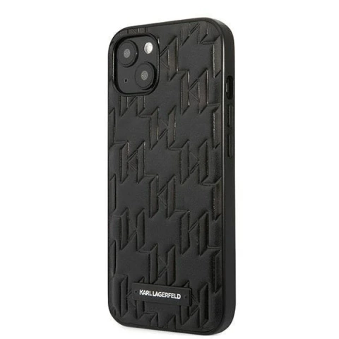 Protective phone case Karl Lagerfeld KLHCP13SMNMP1K for Apple iPhone 13 Mini 5.4" hardcase black/black Monogram Plaque