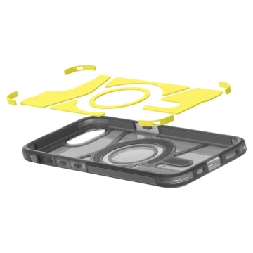 Pouzdro na iPhone 16e Spigen Tough Armor Mag MagSafe Frost Black