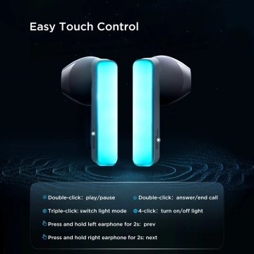 Slúchadlá Joyroom JR-TC1 IceLens Series Bluetooth 5.3 LED TWS – biele