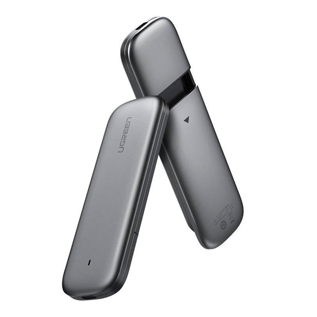 Puzdro M.2 UGREEN CM238 SSD, kľúč B, NGFF, 6 Gb/s, USB-C 3.1 Gen.2 (sivá)