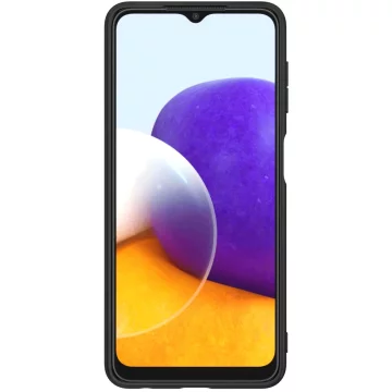 Nillkin Textured Case Odolné vystužené puzdro s gélovým rámom a nylonom na zadnej strane pre Samsung Galaxy A22 4G čierne