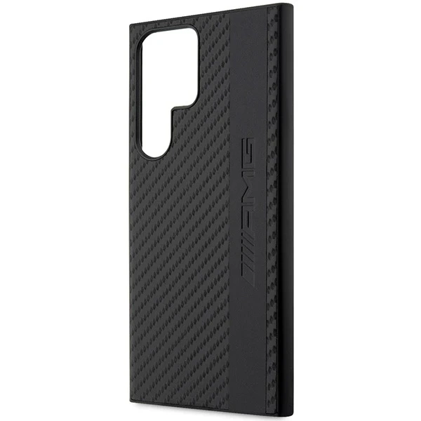Etui AMG AMHCS23LBLSCA do Samsung Galaxy S23 Ultra S918 čierne/čierne pevné puzdro Carbon Stripe
