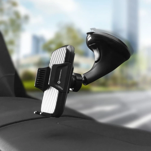 FORCELL F-GRIP Carbon HT1 Car Holder for Windshield/Board Black
