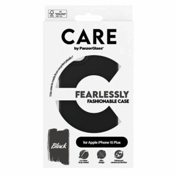 Чохол для iPhone 15 Plus CARE від PanzerGlass Fearlessly Fashionable Black