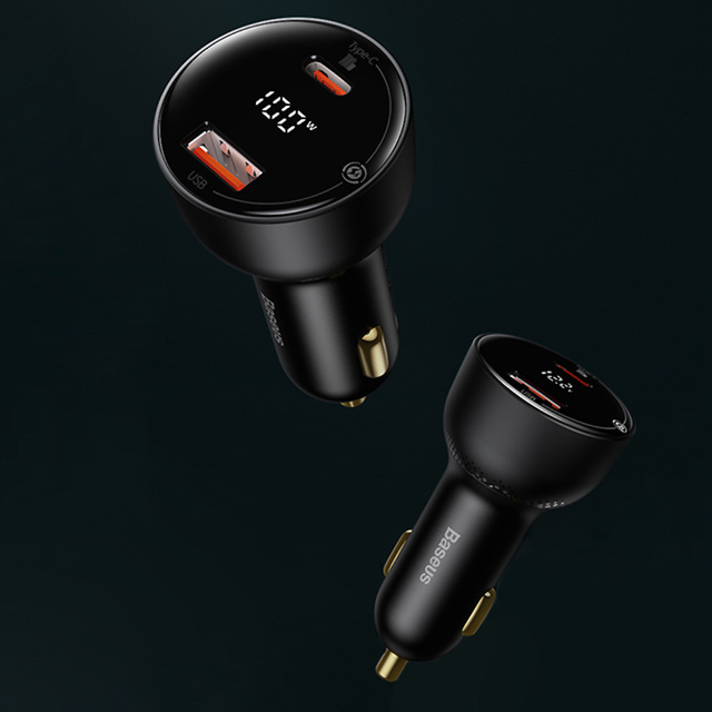 Baseus Superme rýchla autonabíjačka USB USB Type C 100W PPS QC PD Black